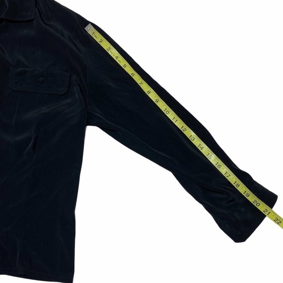 SUSAN Hutton Petite Black Button Down L/S Blouse - Picture 8 of 12